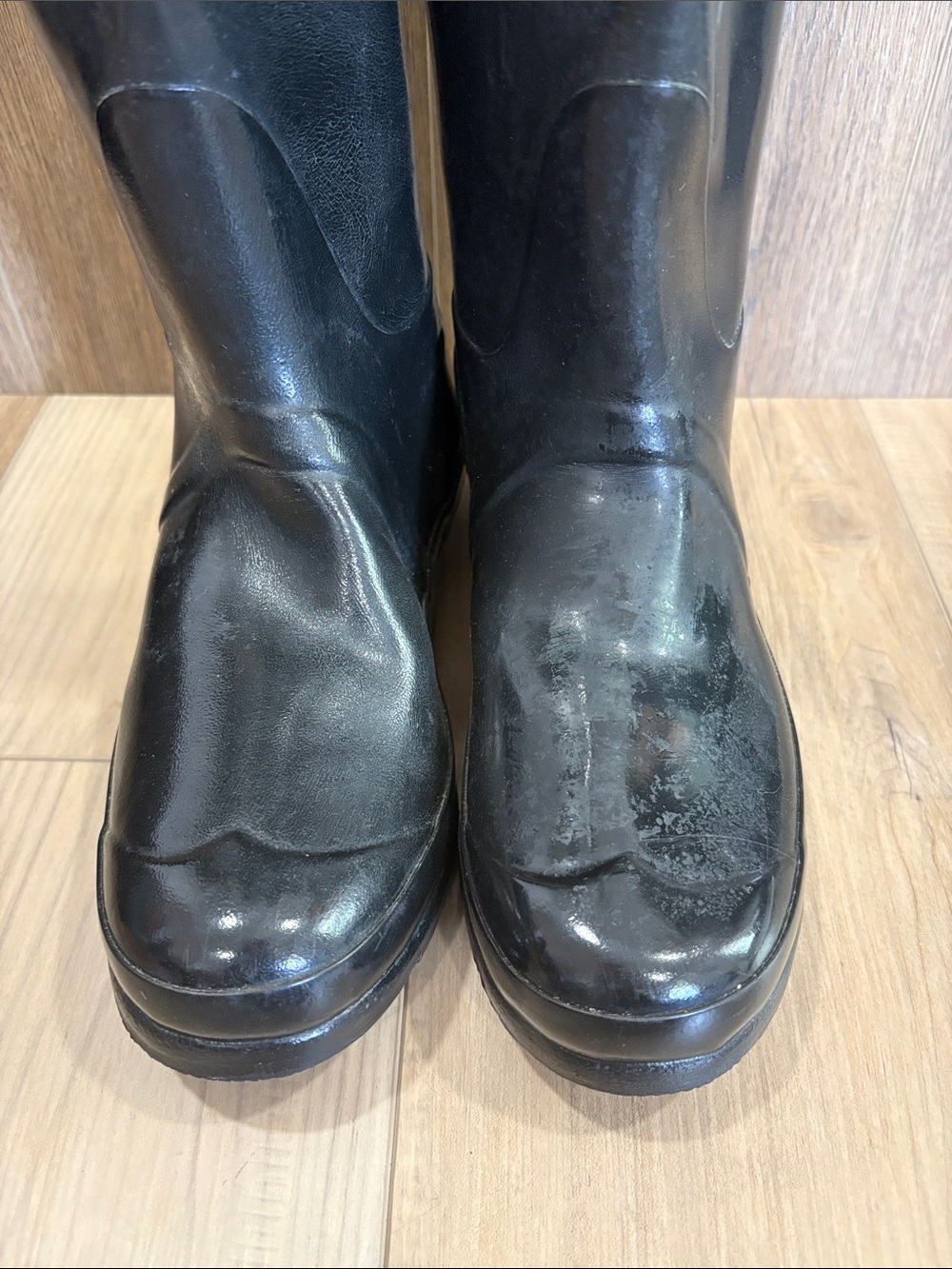 Hunter Original Black Tall Gloss Black Knee-High Rubber Rain Boots Size 8 - Picture 7 of 10